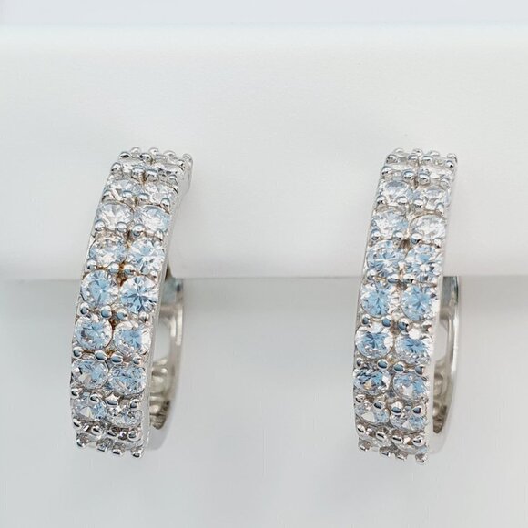 "925 Sterling Silver Cubic Zirconia Earrings, U19254897 - Picture 1 of 11